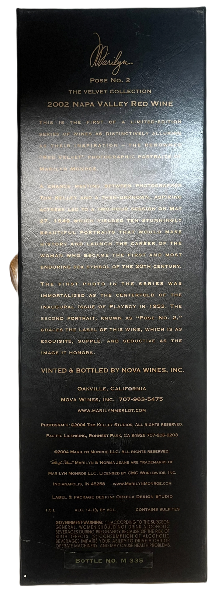 2002 Marilyn Merlot Napa Valley Velvet Collection Merlot - Scratch and Dent
