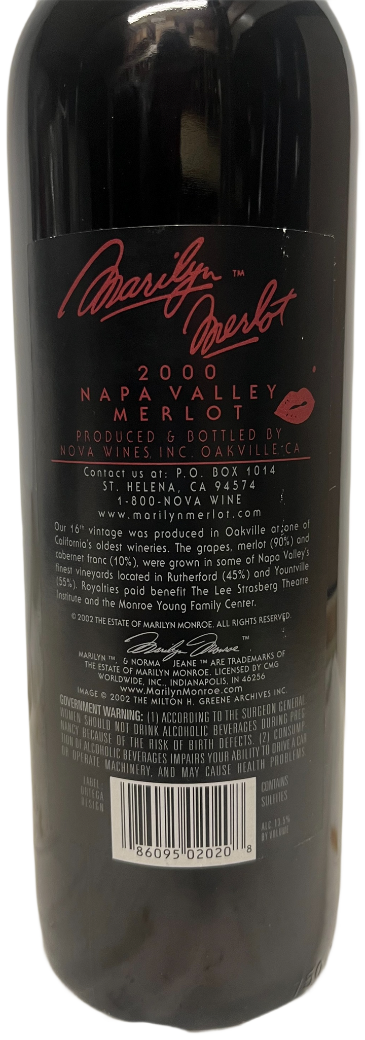 2000 Marilyn Merlot Napa Valley Merlot - Scratch and Dent