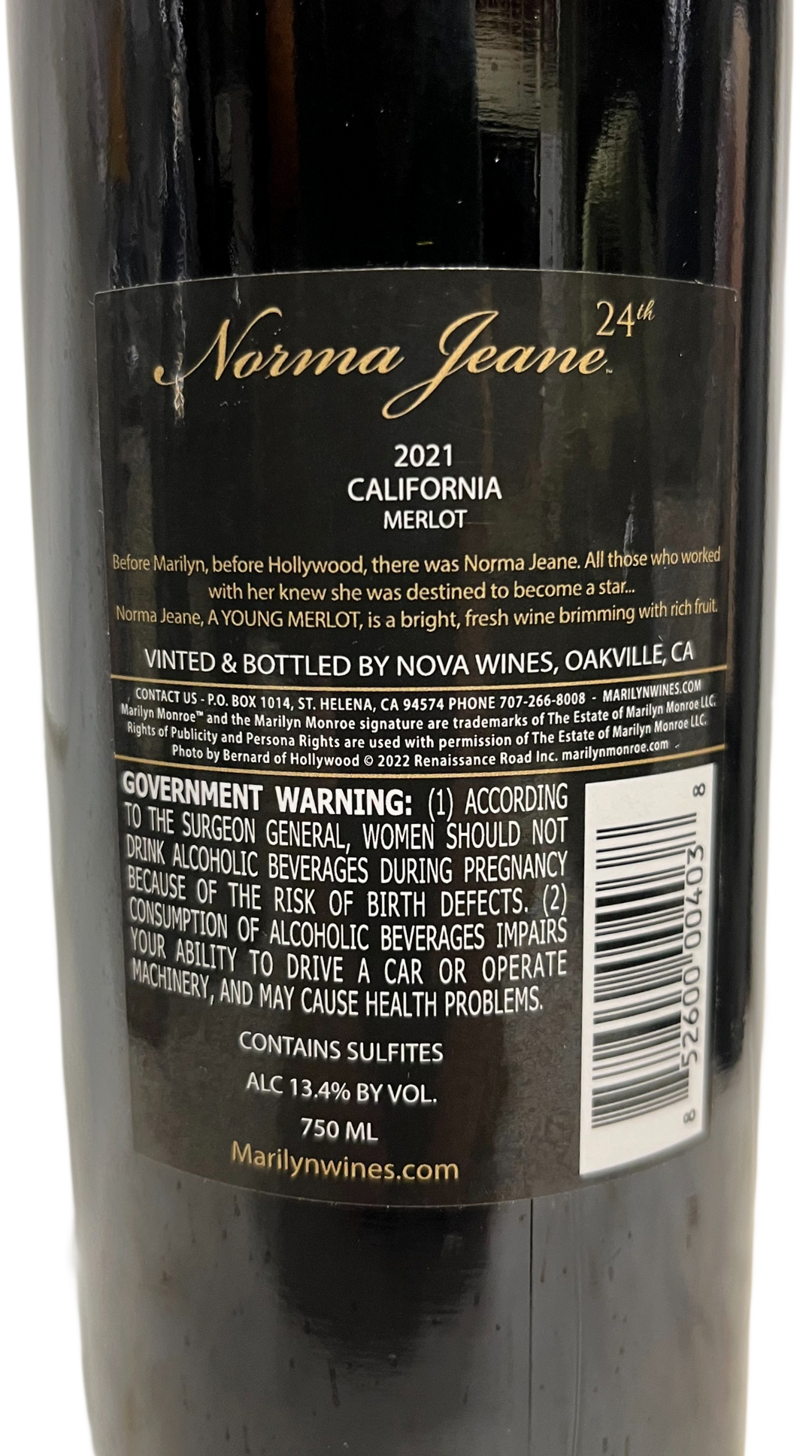 2021 Norma Jeane Merlot Napa Valley - Scratch and Dent