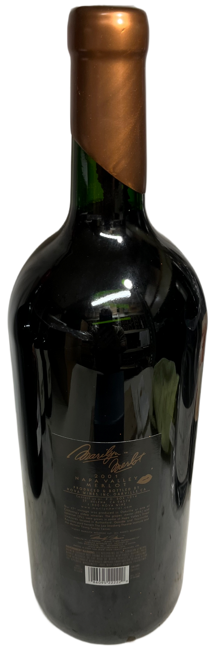 2001 Marilyn Merlot Napa Valley Merlot Etched