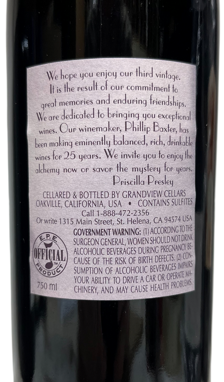 1995 Grandview Cellars Graceland Napa Valley Cabernet Sauvignon