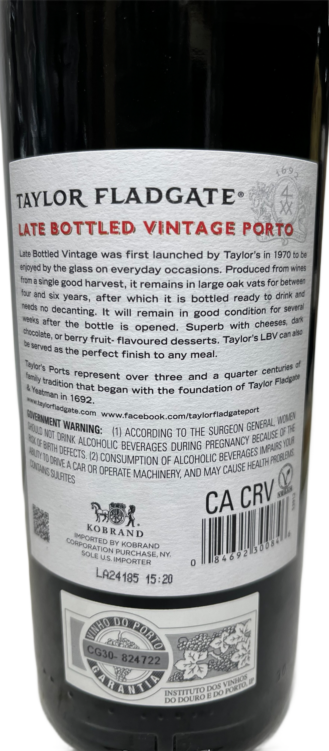 2019 Taylor Fladgate Late Bottled Vintage Port