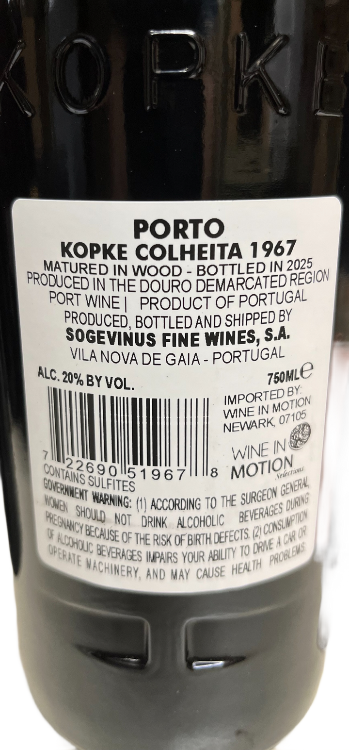 1967 Kopke Colheita Port