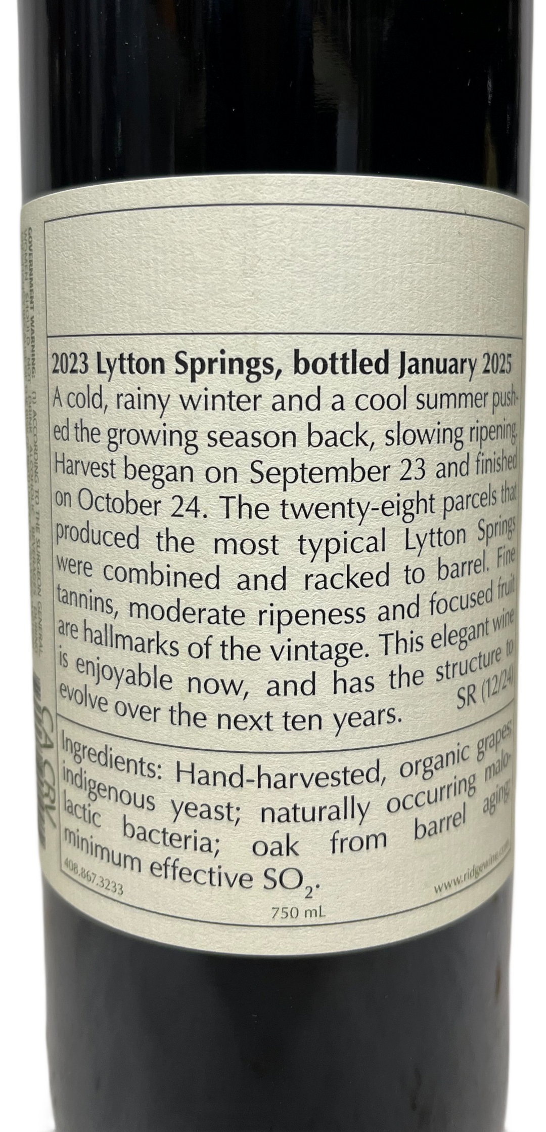 2023 Ridge Sonoma County Lytton Springs Proprietary Red