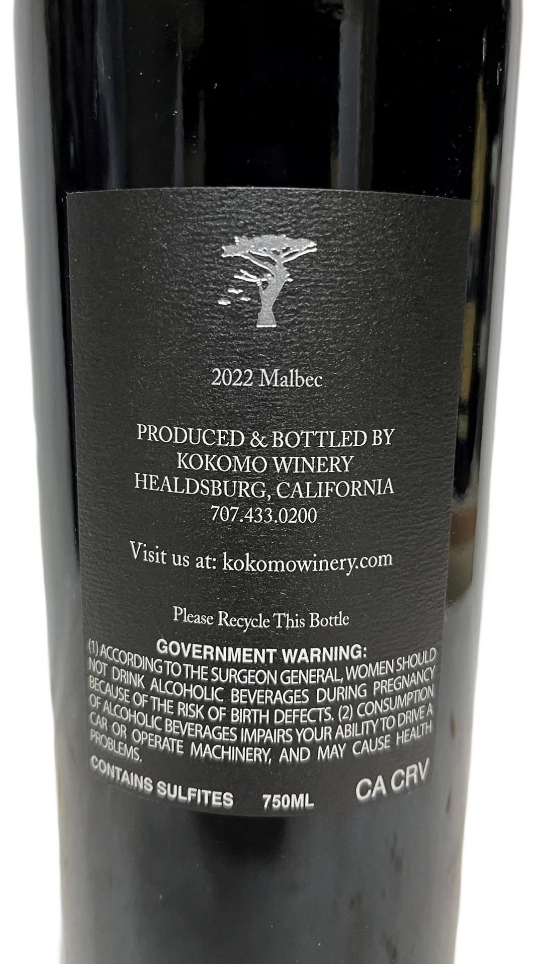 2022 Kokomo Winery Timber Crest Vineyard Malbec