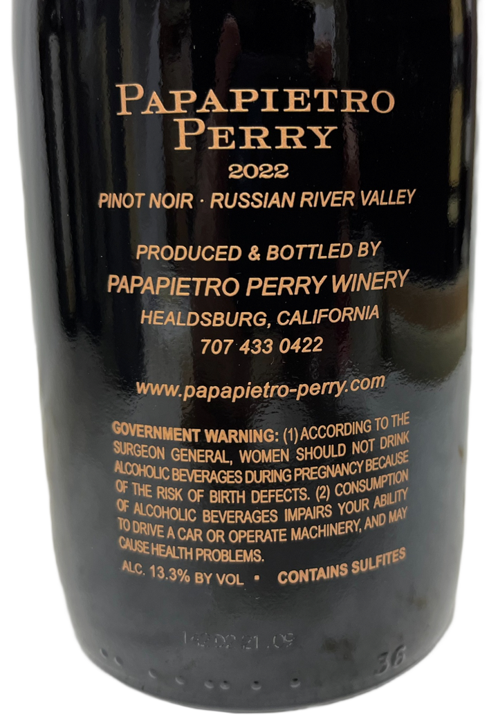 2022 Papapietro Perry Winery Russian River Valley Pinot Noir