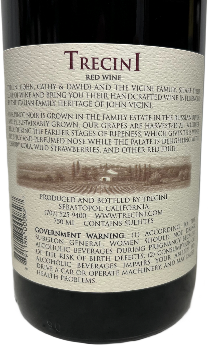 2022 Trecini Russian River Valley Johns Vineyard Pinot Noir