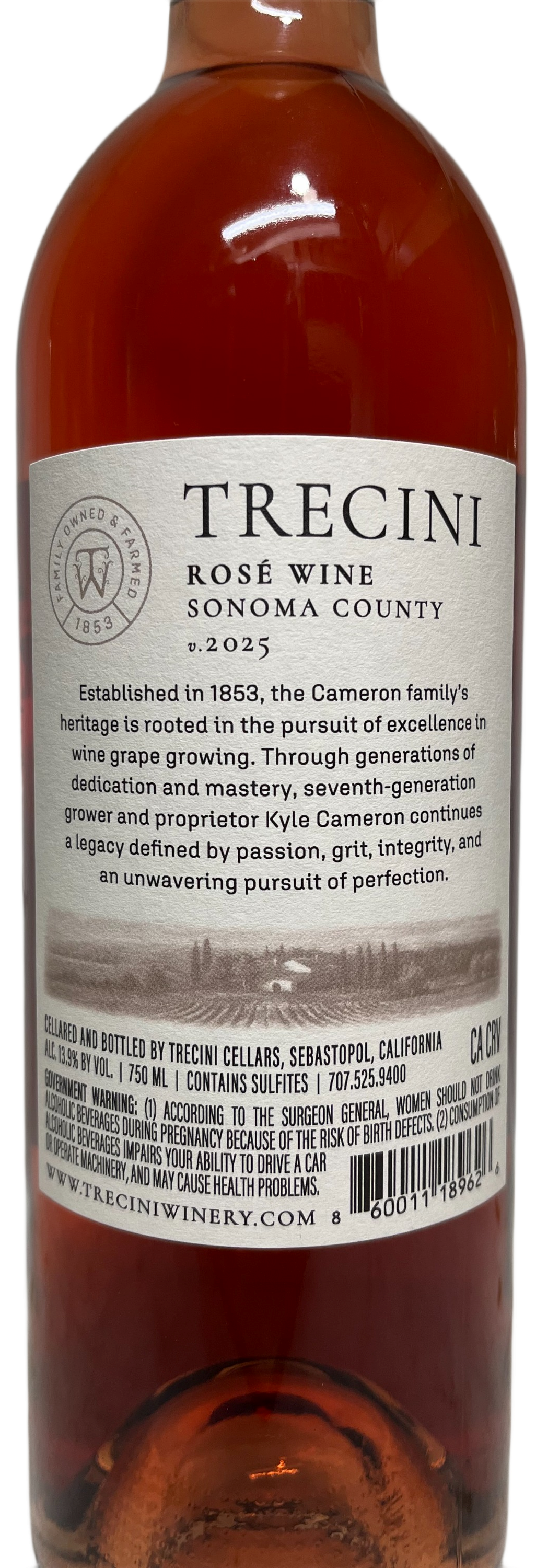 2025 Trecini Sonoma County Rose