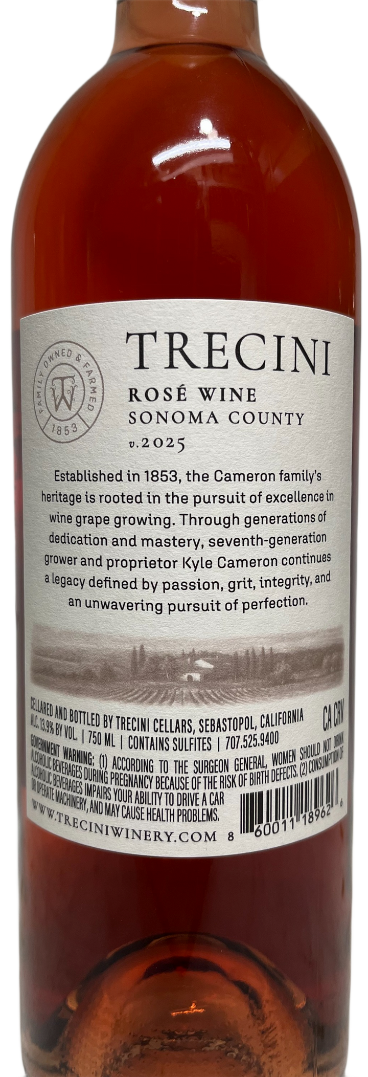 2025 Trecini Sonoma County Rose