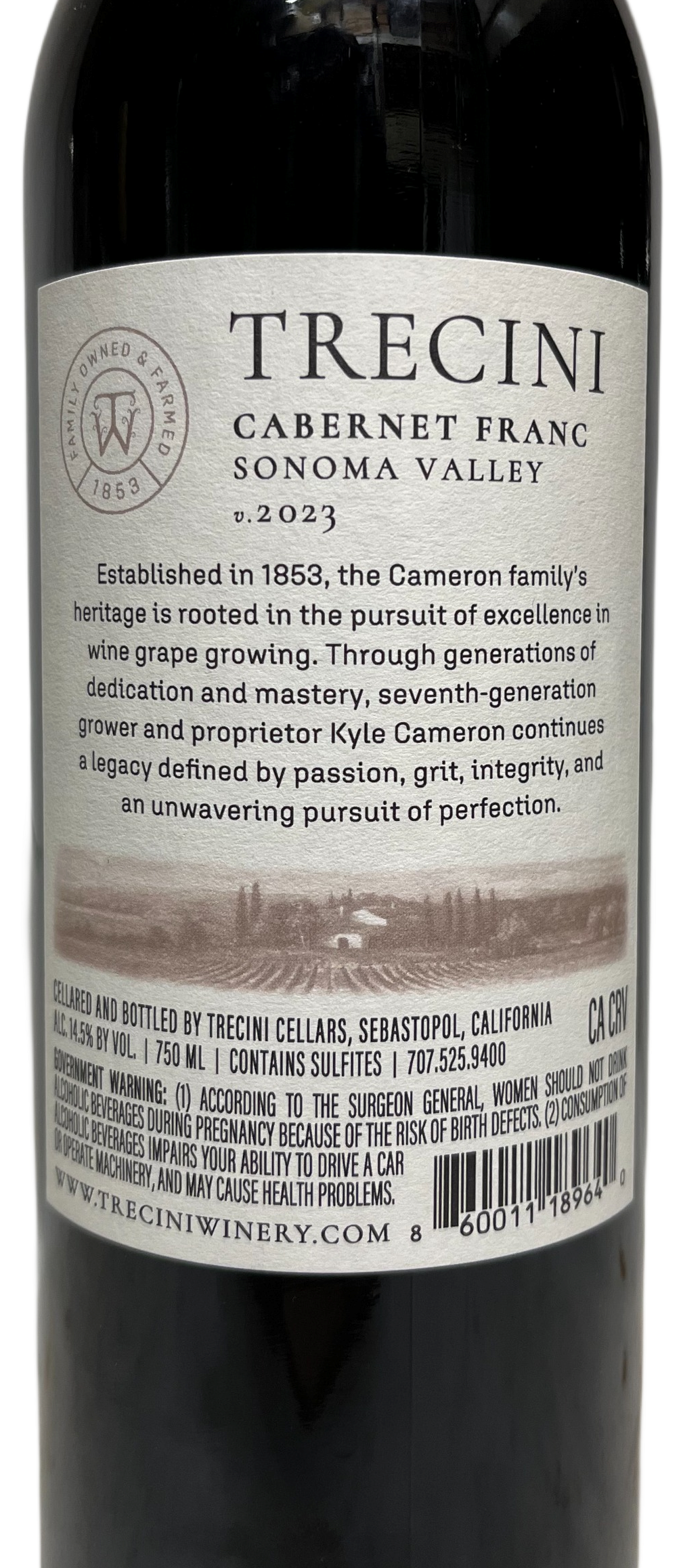2023 Trecini Sonoma County Cabernet Franc