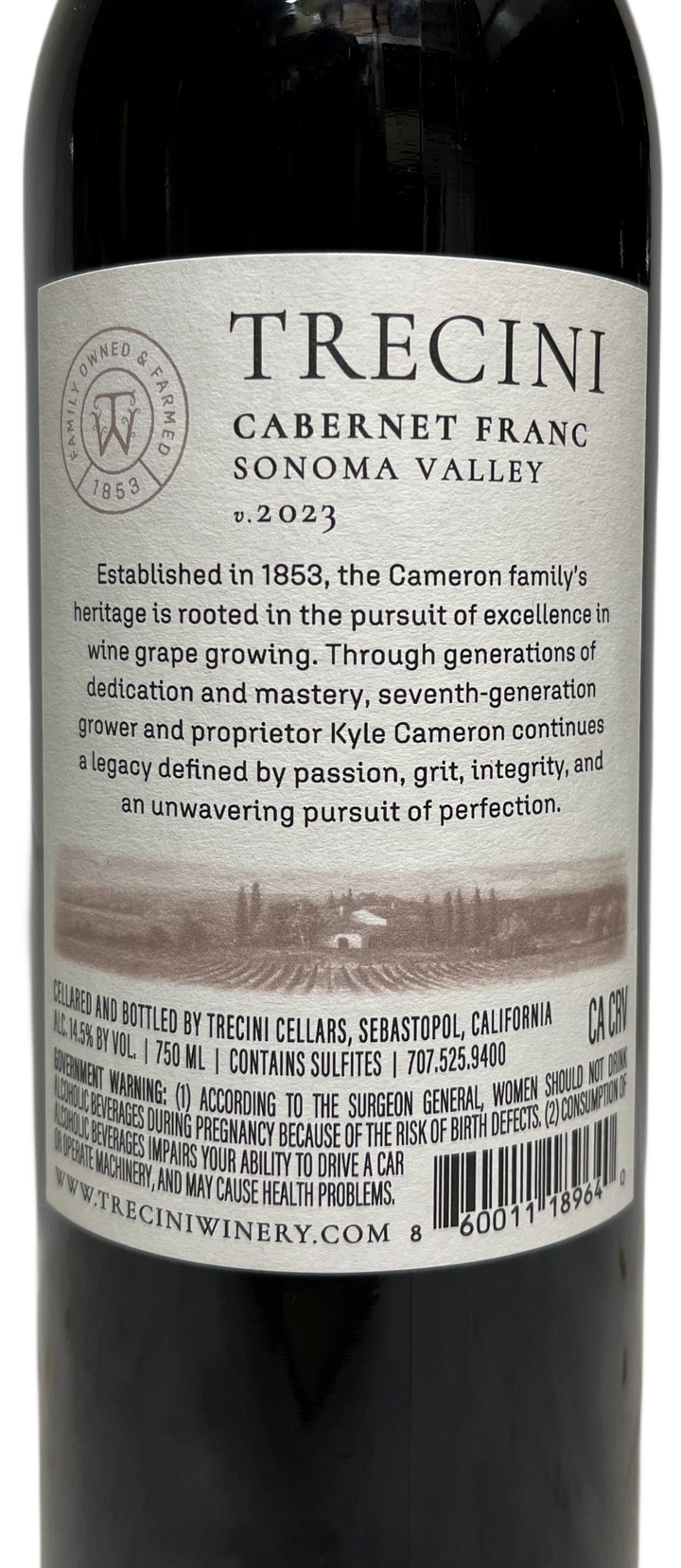 2023 Trecini Sonoma County Cabernet Franc