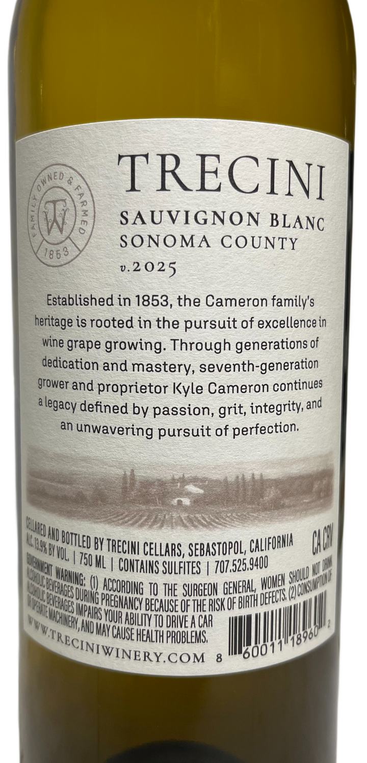 2025 Trecini Sonoma County Sauvignon Blanc