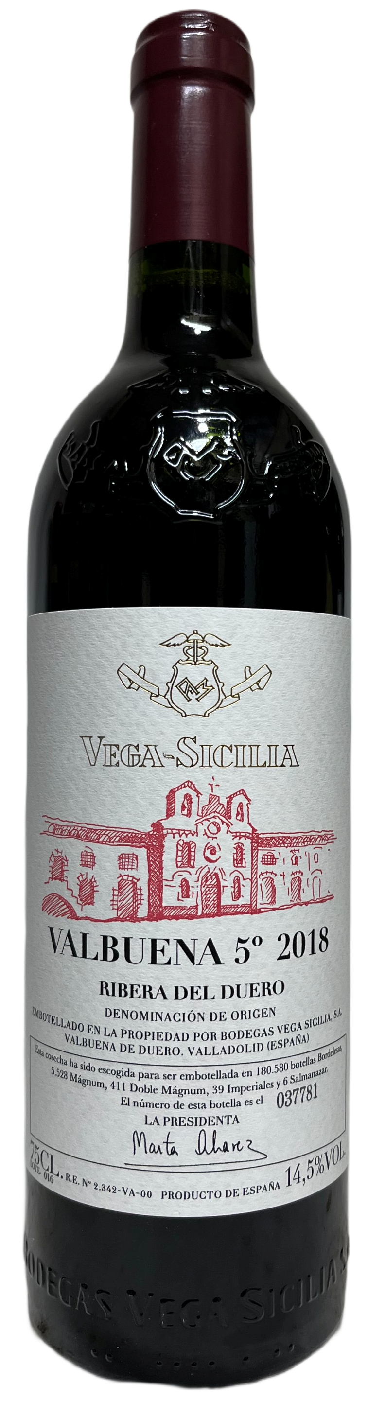 2018 Vega Sicilia Tinto Valbuena 5 Ano