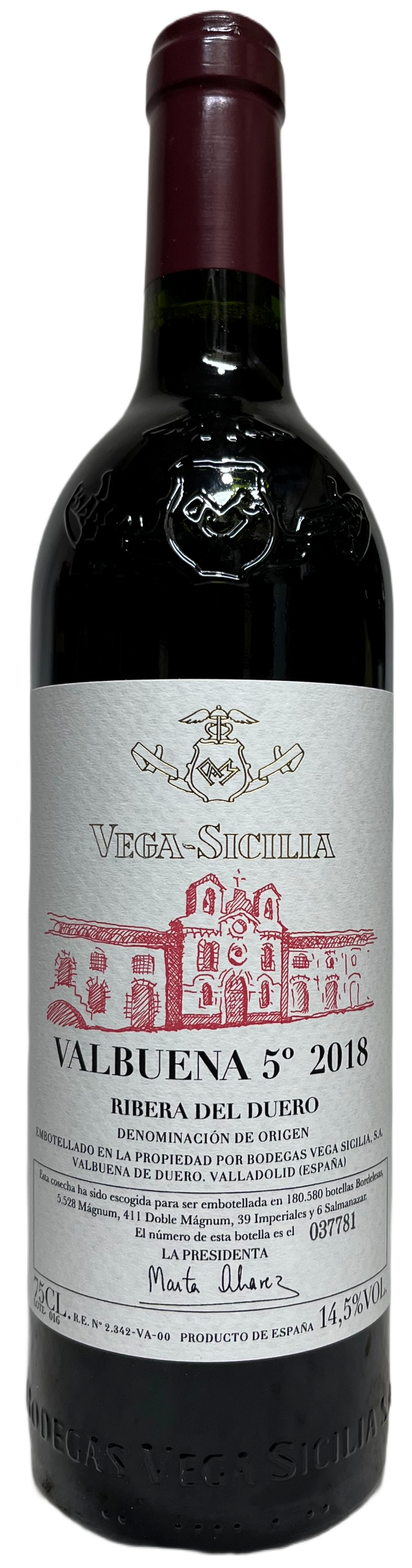 2018 Vega Sicilia Tinto Valbuena 5 Ano