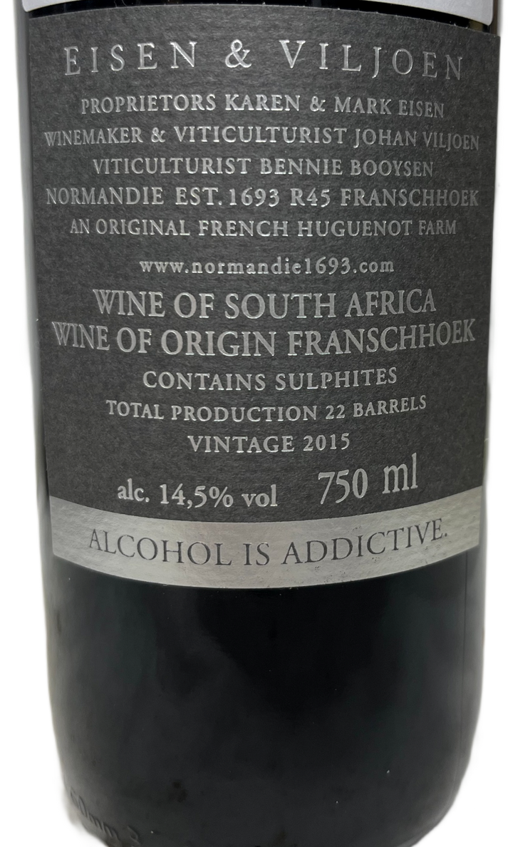 2015 Normandie Estate Eisen & Viljoen