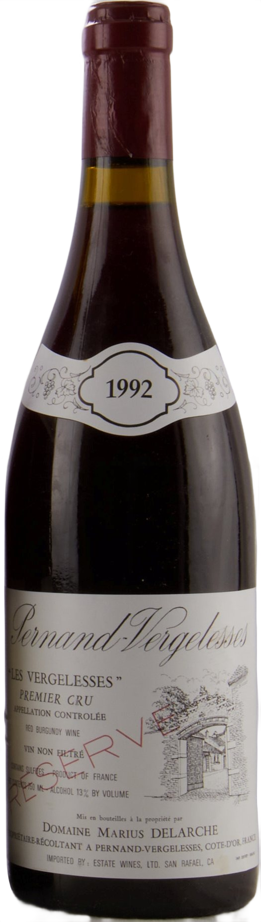 1992 Marius Delarche Pernand Vergelesses Reserve