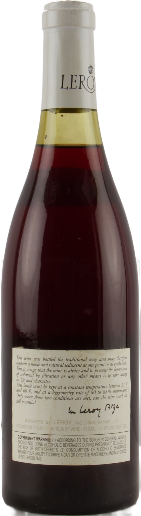 1976 Maison Leroy Pommard Arvelets