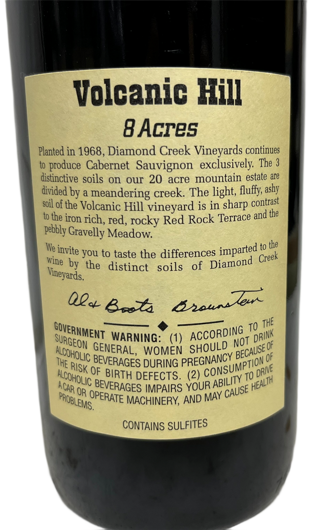 1994 Diamond Creek Cabernet Volcanic Hill Duke's 30th Anniversary Single Barrel