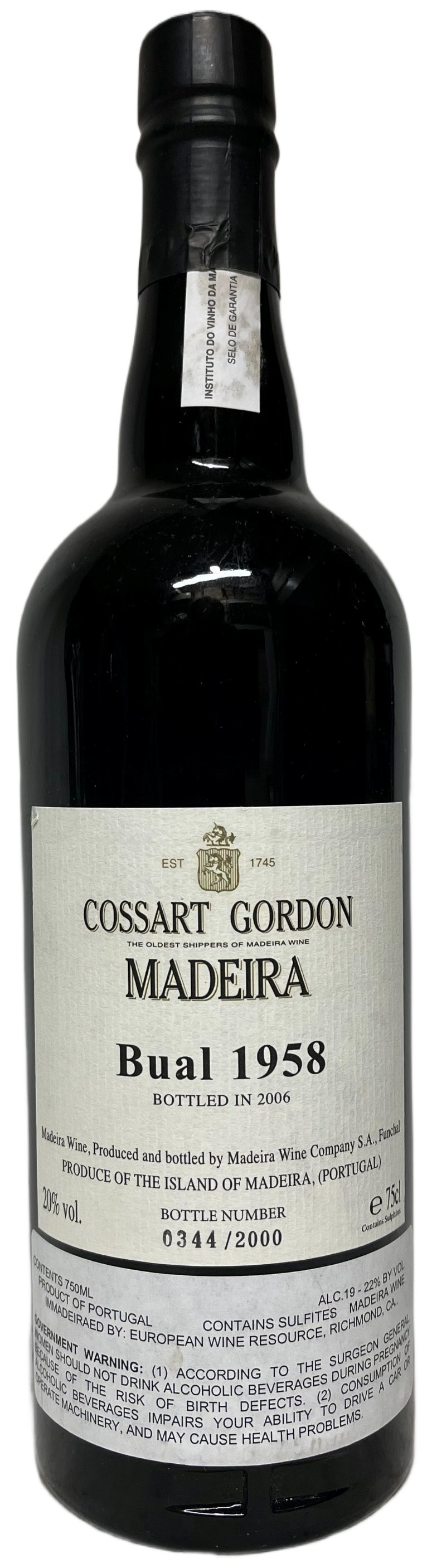 1958 Cossart & Gordon Bual