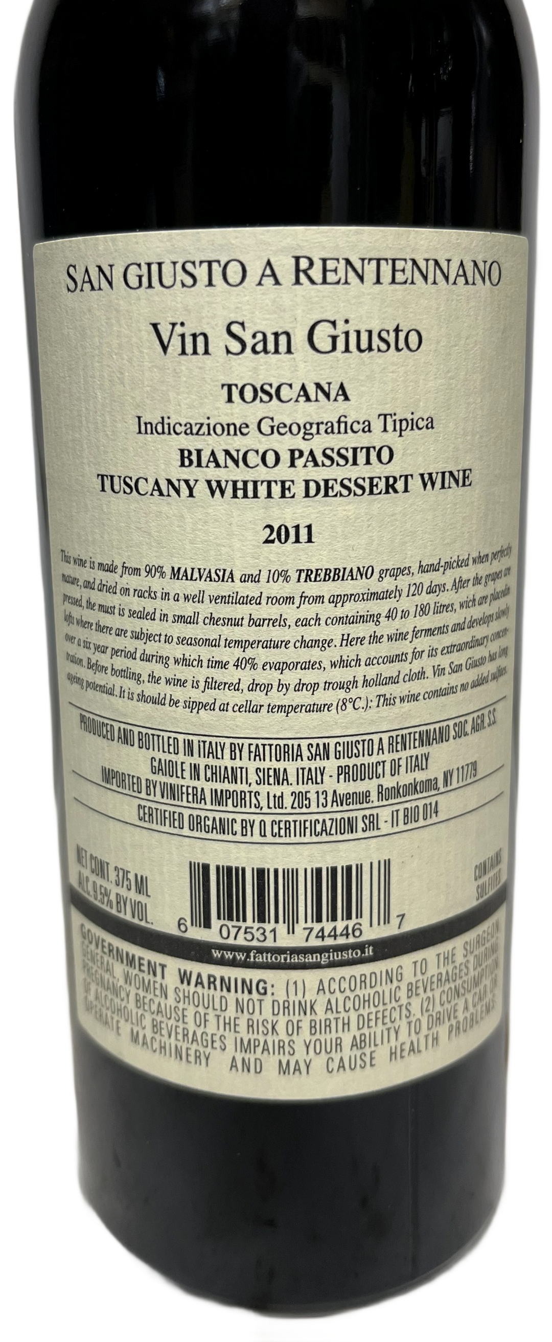 2011  San Giusto A Rentennano Vin San Giusto Bianco Passito