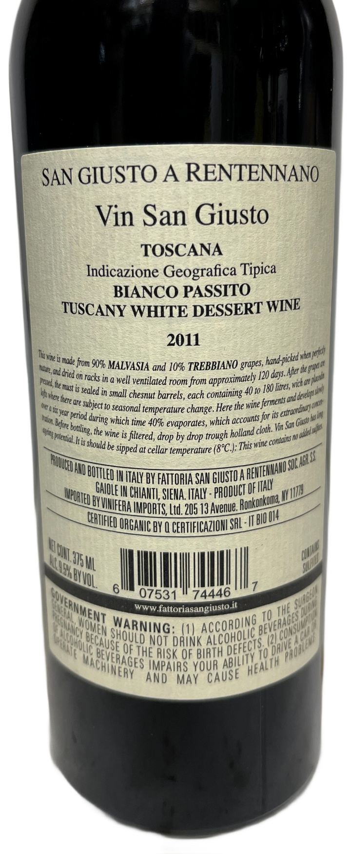 2011  San Giusto A Rentennano Vin San Giusto Bianco Passito