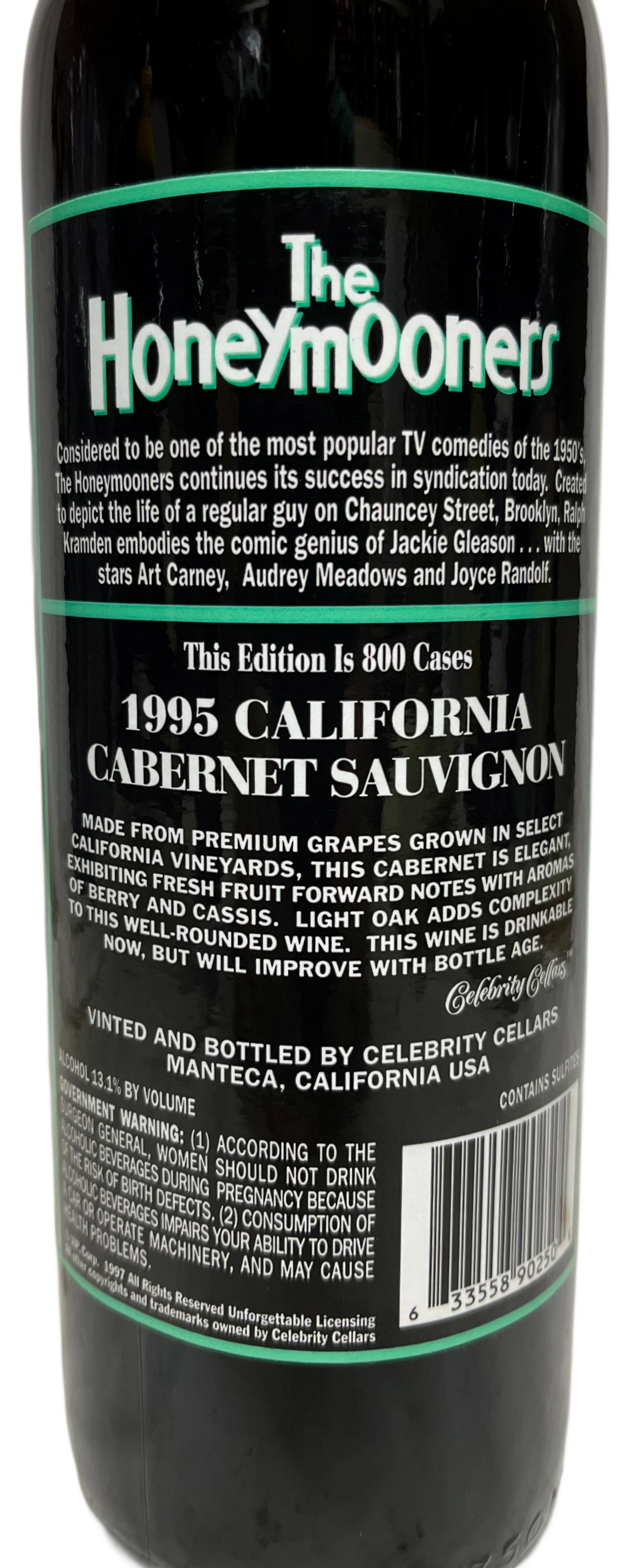 1995 Celebrity Cellars The Honeymooners Proprietary Red Wine