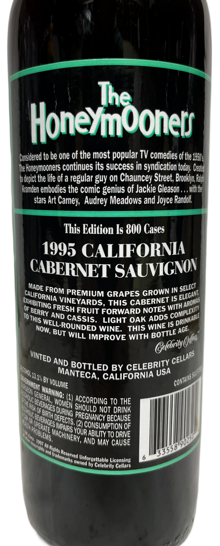 1995 Celebrity Cellars The Honeymooners Proprietary Red Wine