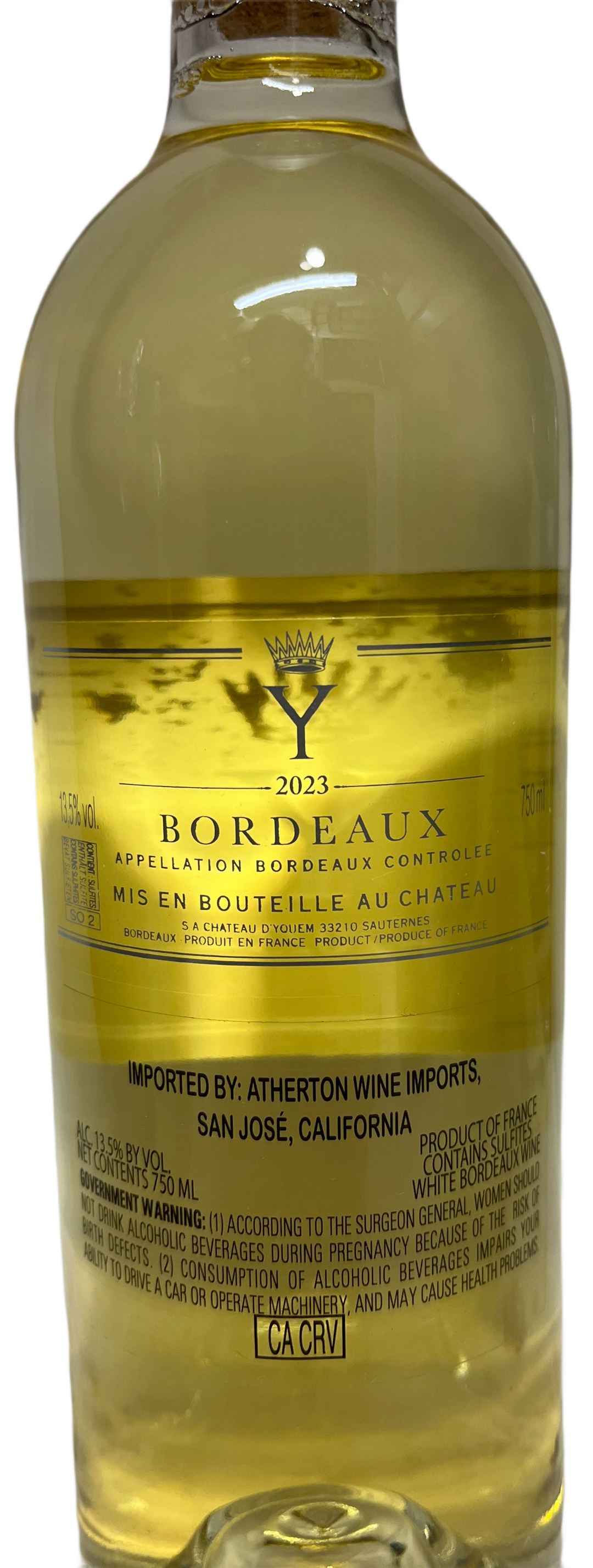 2023 Y (Ygrec) Bordeaux Blanc Produced by Yquem