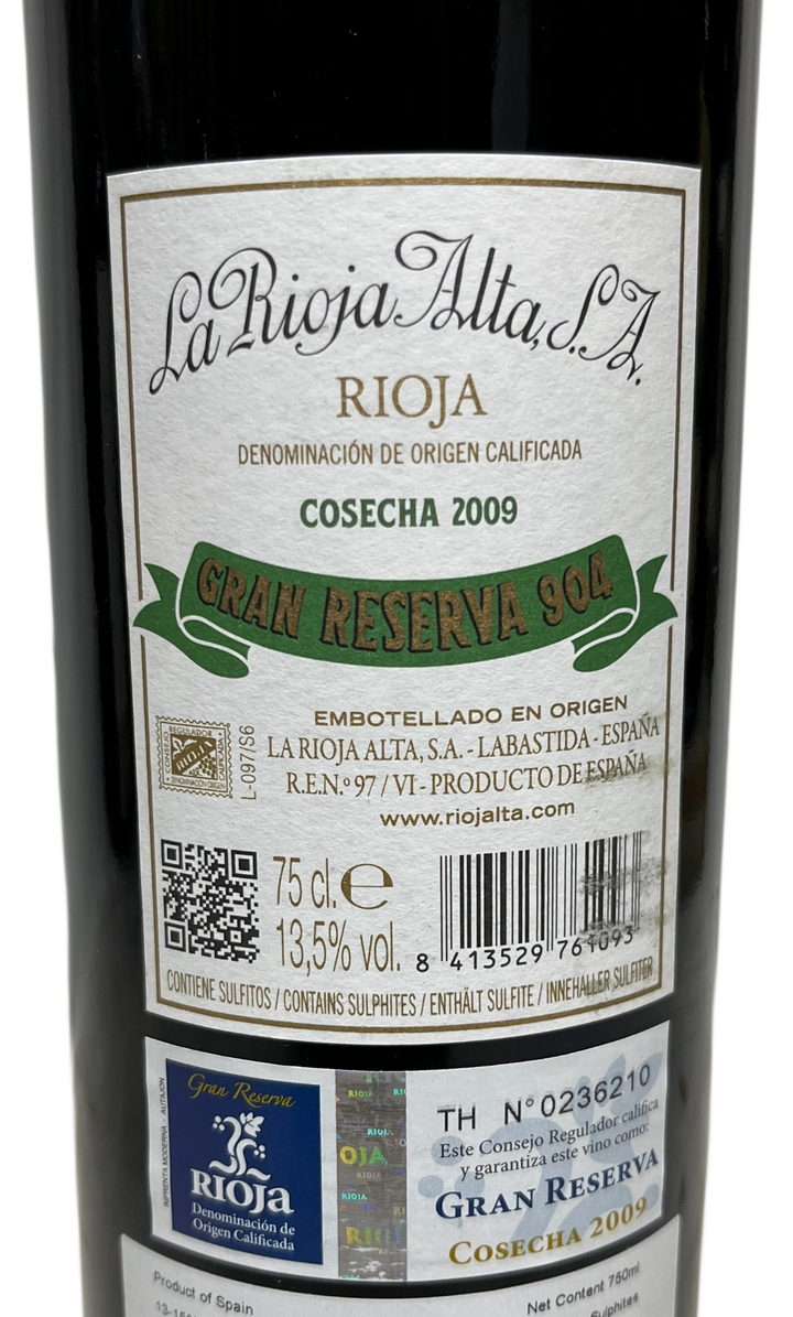 2009 La Rioja Alta Gran Reserva 904