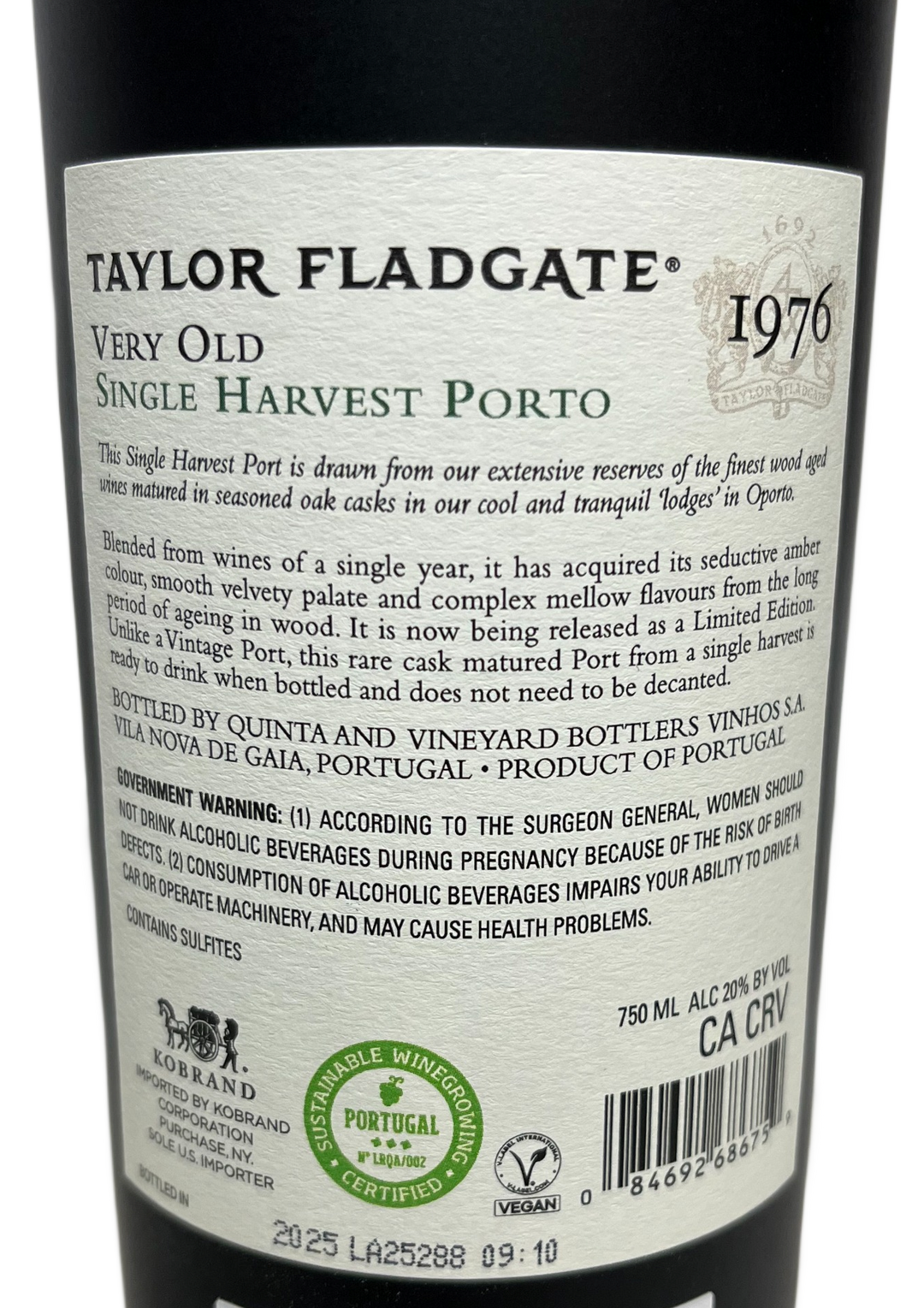 1976 Taylor Fladgate Very Old Single Harvest Port