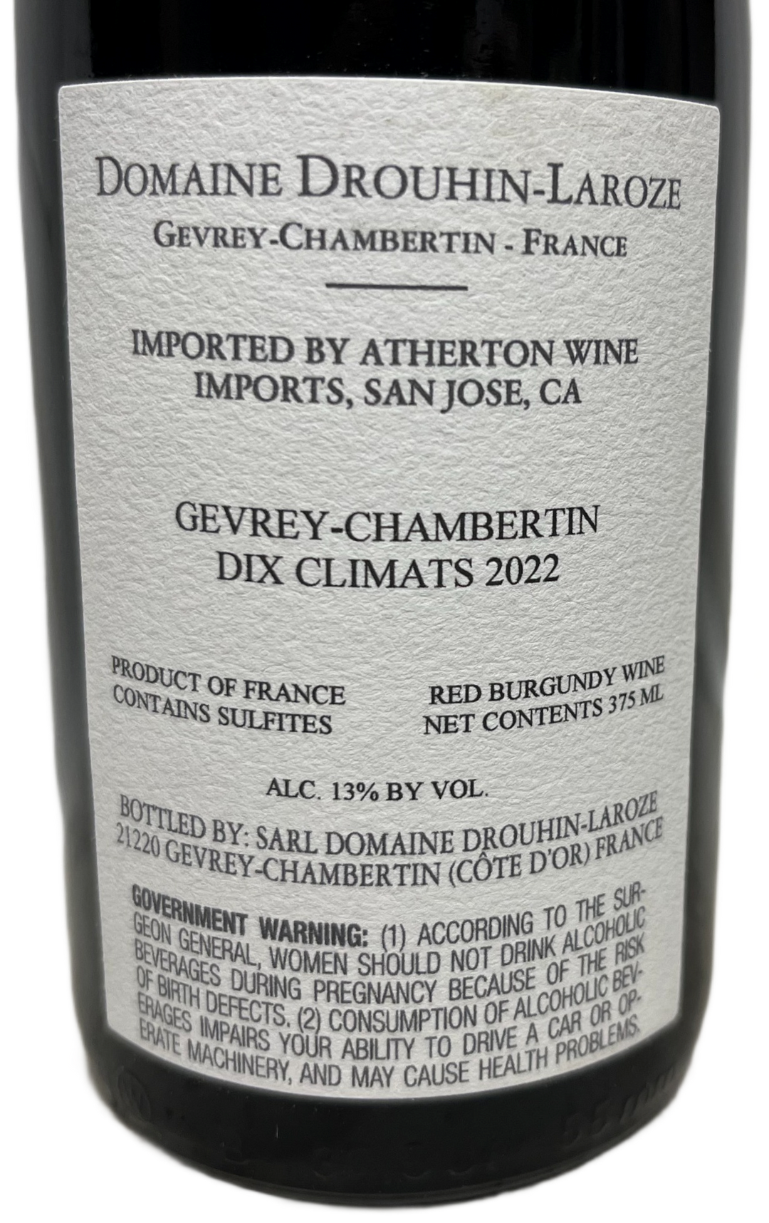 2022 Drouhin Laroze Gevrey Chambertin Dix Climats