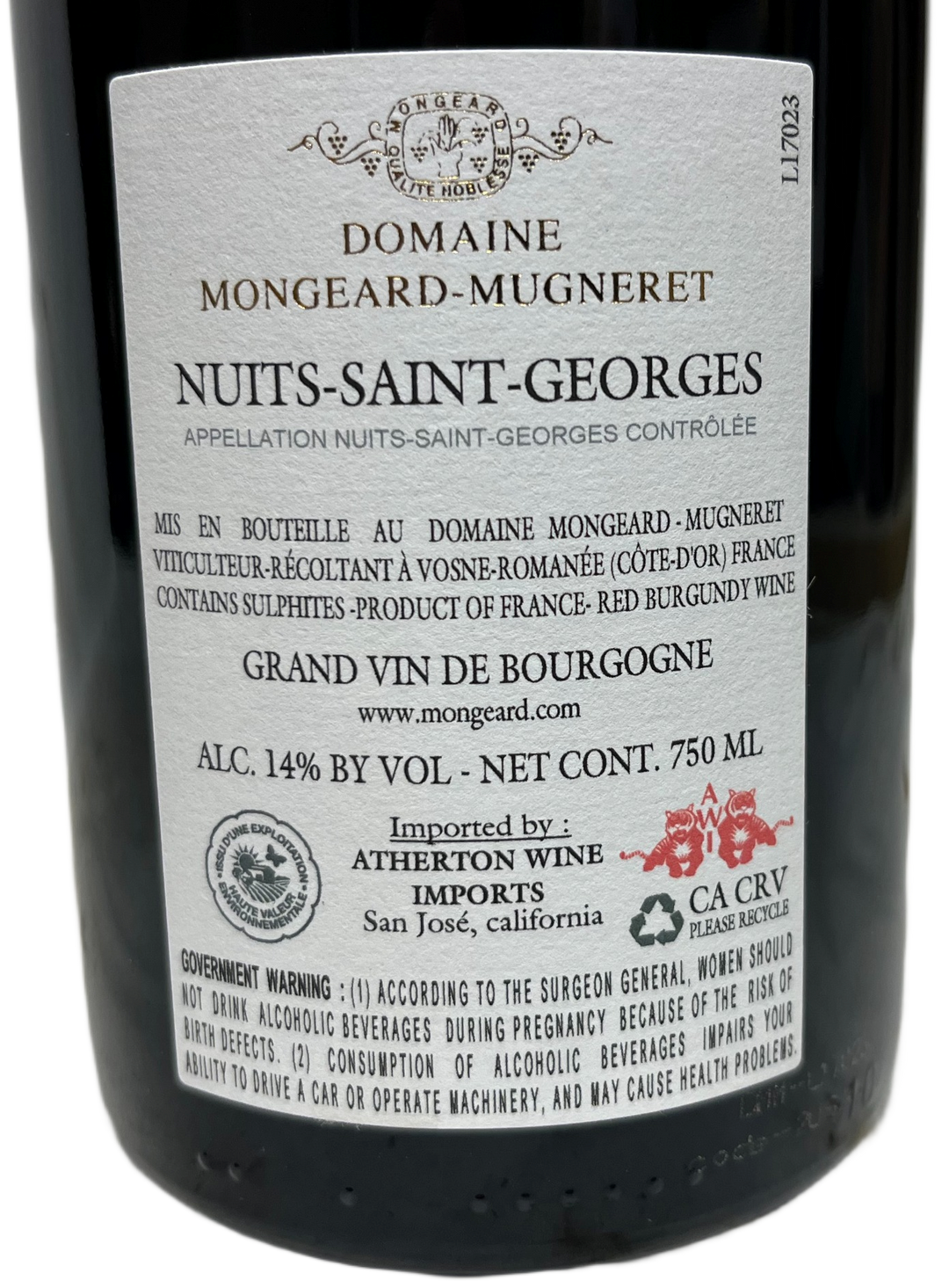 2023 Mongeard Mugneret Nuits St Georges