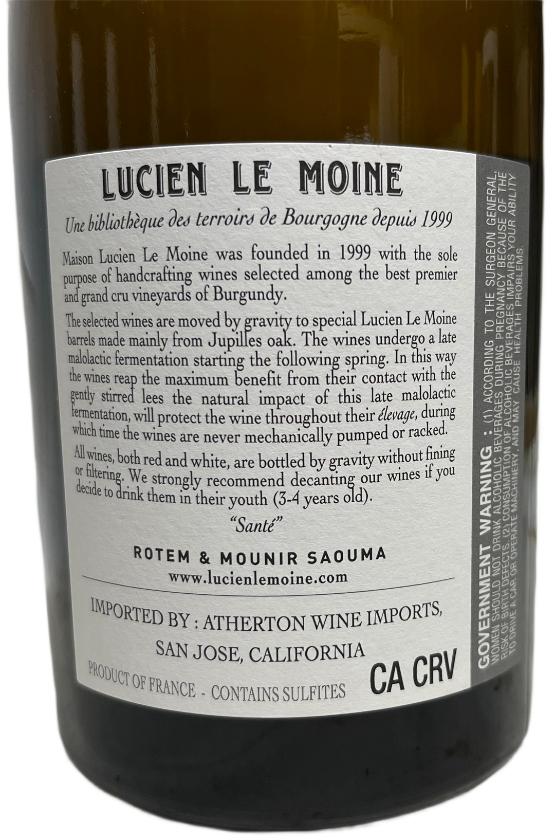 2022 Lucien Le Moine Bouzeron
