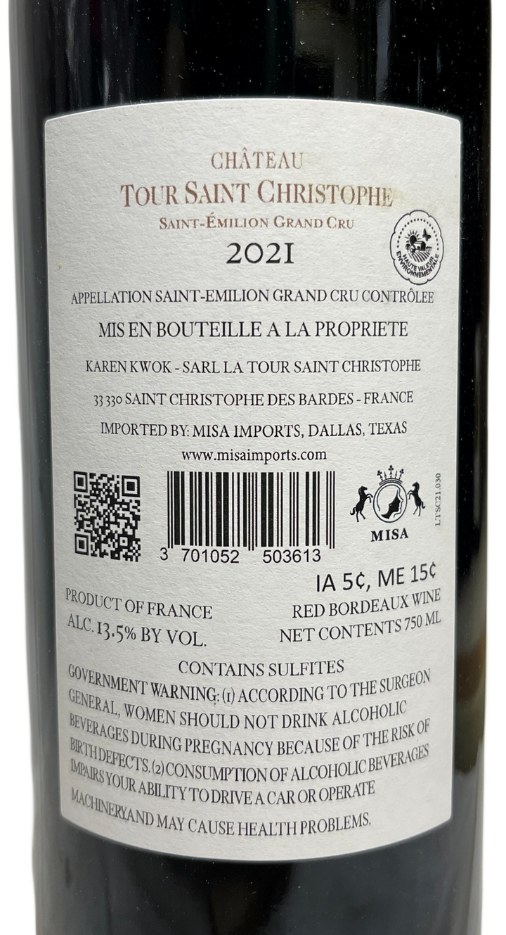 2021 Chateau Saint Christophe St Emilion