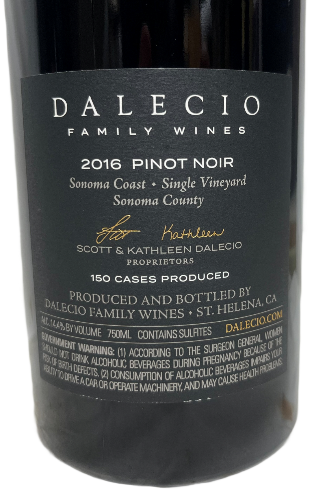 2016 Dalecio Sonoma Coast Pinot Noir
