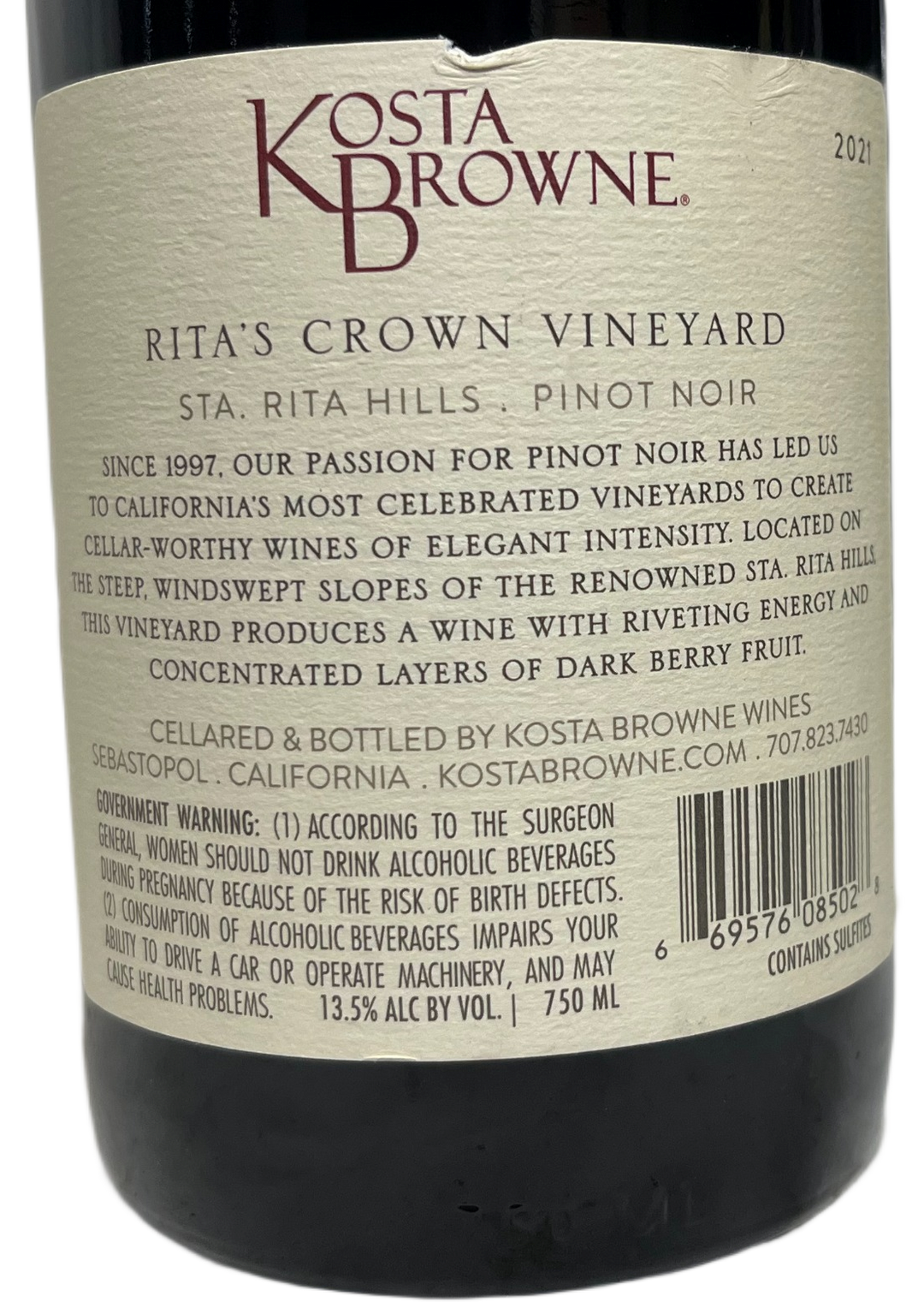 2021 Kosta Browne Rita's Crown Pinot Noir