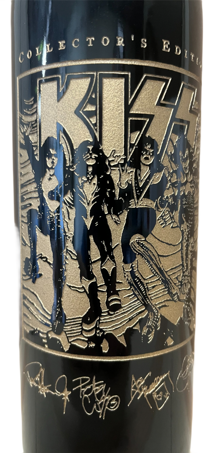 1995 Celebrity Cellars Kiss This Cabernet Sauvignon Etched Bottle