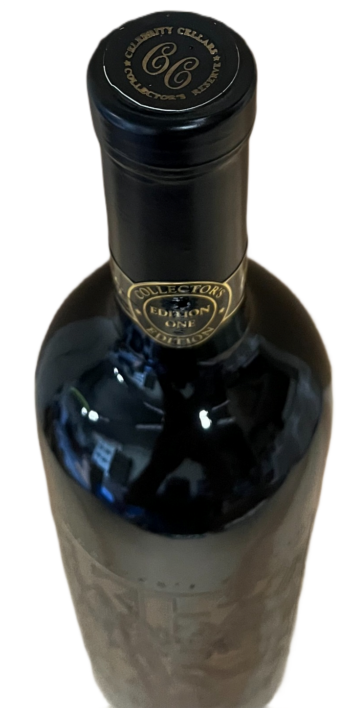 1995 Celebrity Cellars Kiss This Cabernet Sauvignon Etched Bottle