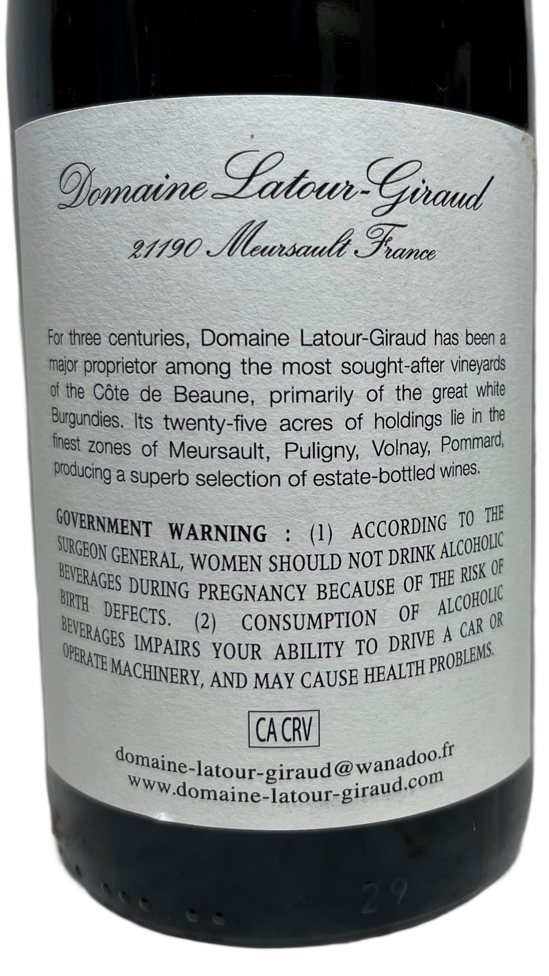 2023 Latour Giraud Volnay Clos des Chenes