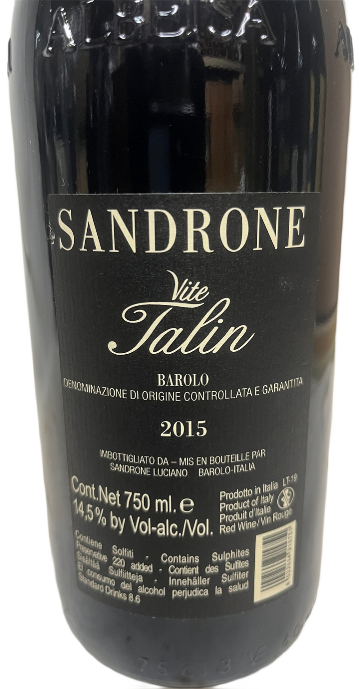 2015 Sandrone Barolo Vite Talin