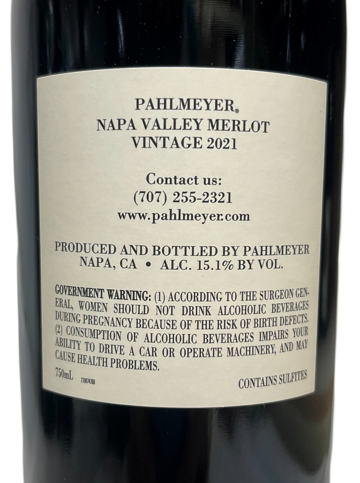 2021 Pahlmeyer Napa Valley Merlot