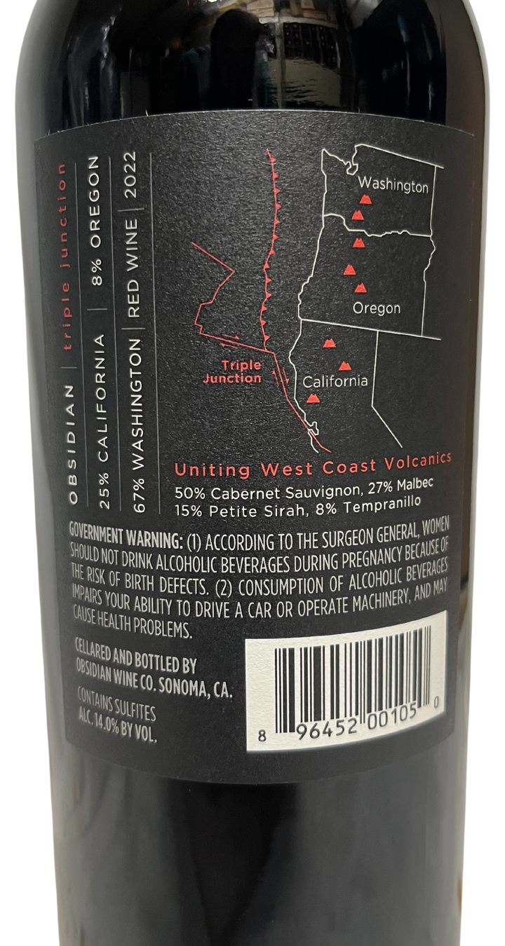 2022 Obsidian Ridge Triple Junction Volcanic Red Wine