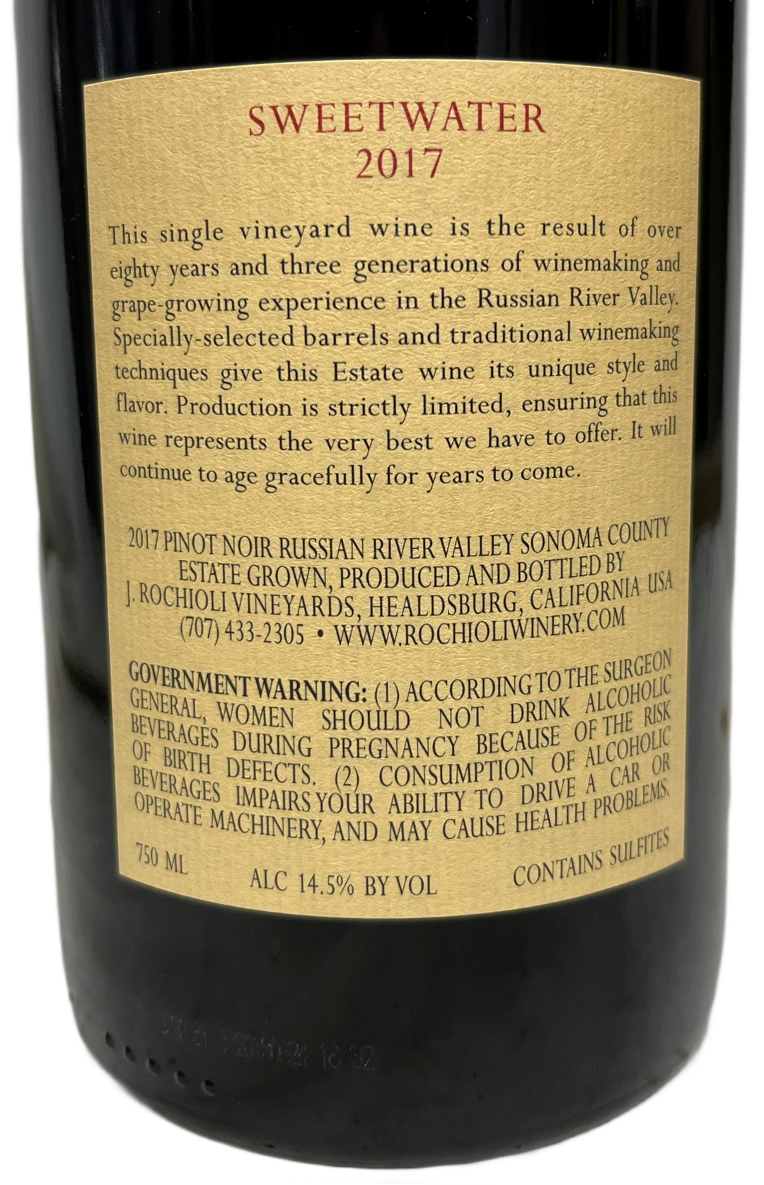 2017 J. Rochioli Sweetwater Pinot Noir
