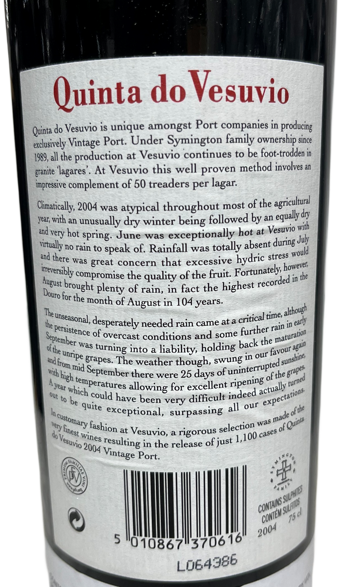 2004 Quinta do Vesuvio Vintage Port