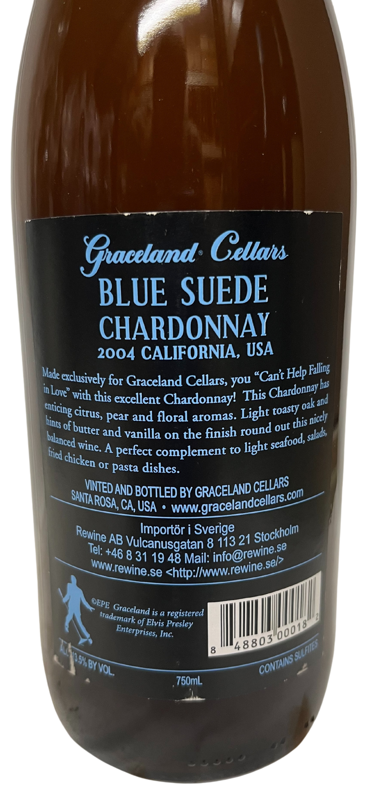 2004 Graceland Cellars Elvis Presley Blue Suede Chardonnay 3rd Edition - Scratch and  Dent
