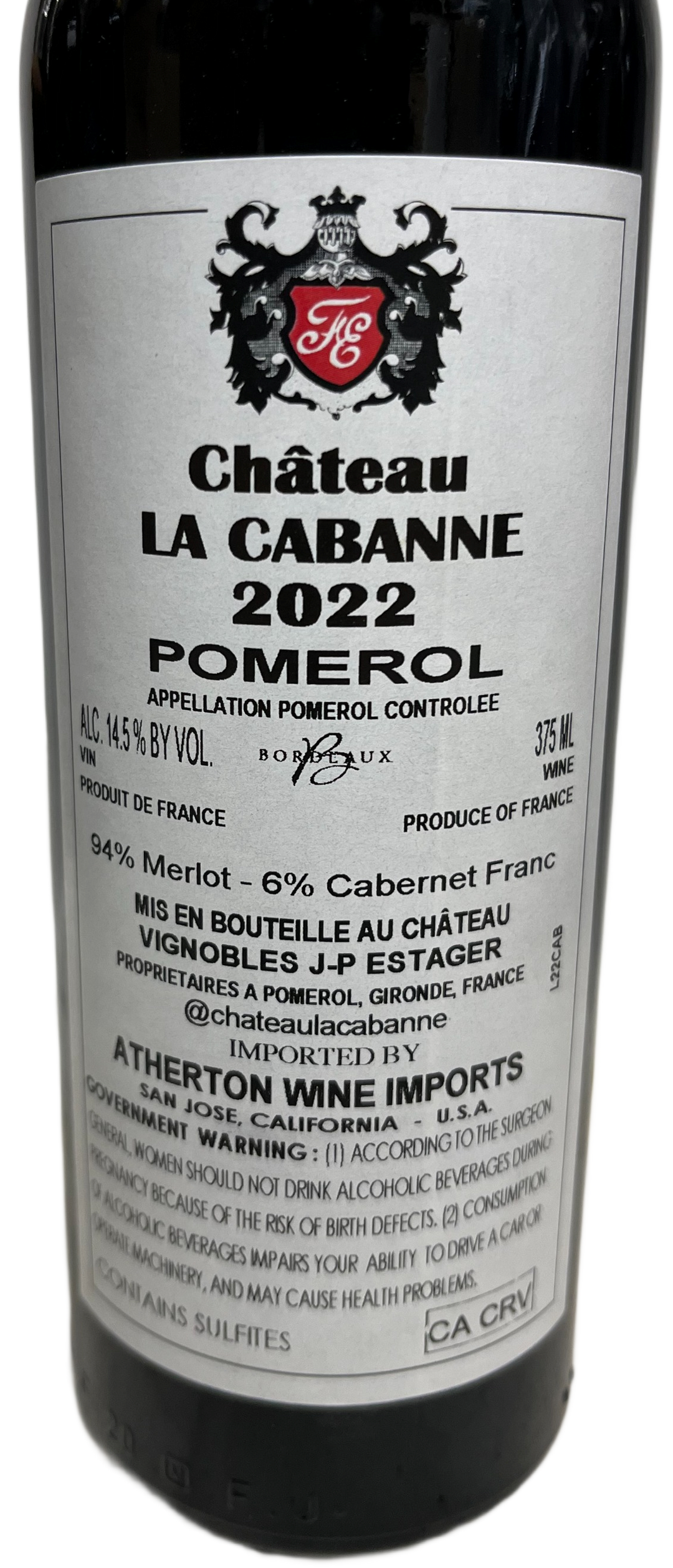 2022 La Cabanne Pomerol