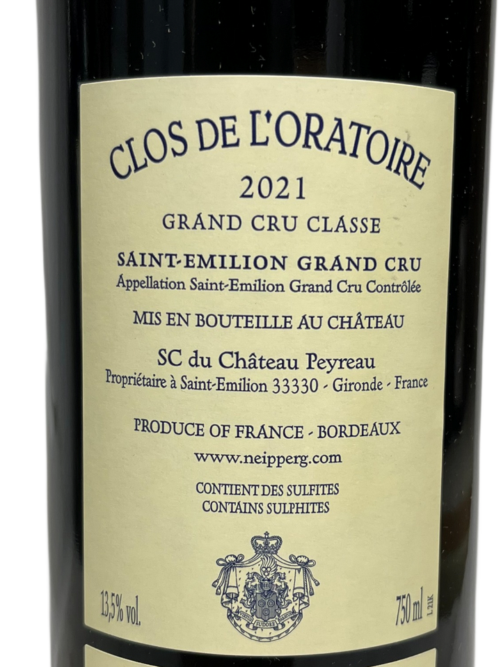 2021 Clos De L'Oratoire St Emilion