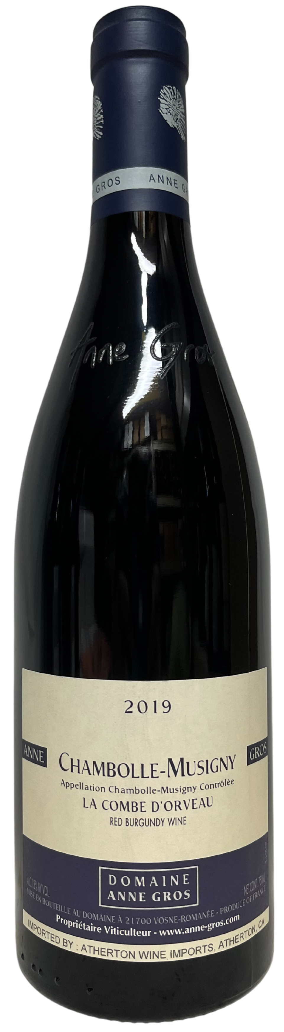 2019 Anne Gros Chambolle Musigny la Combe d'Orveau