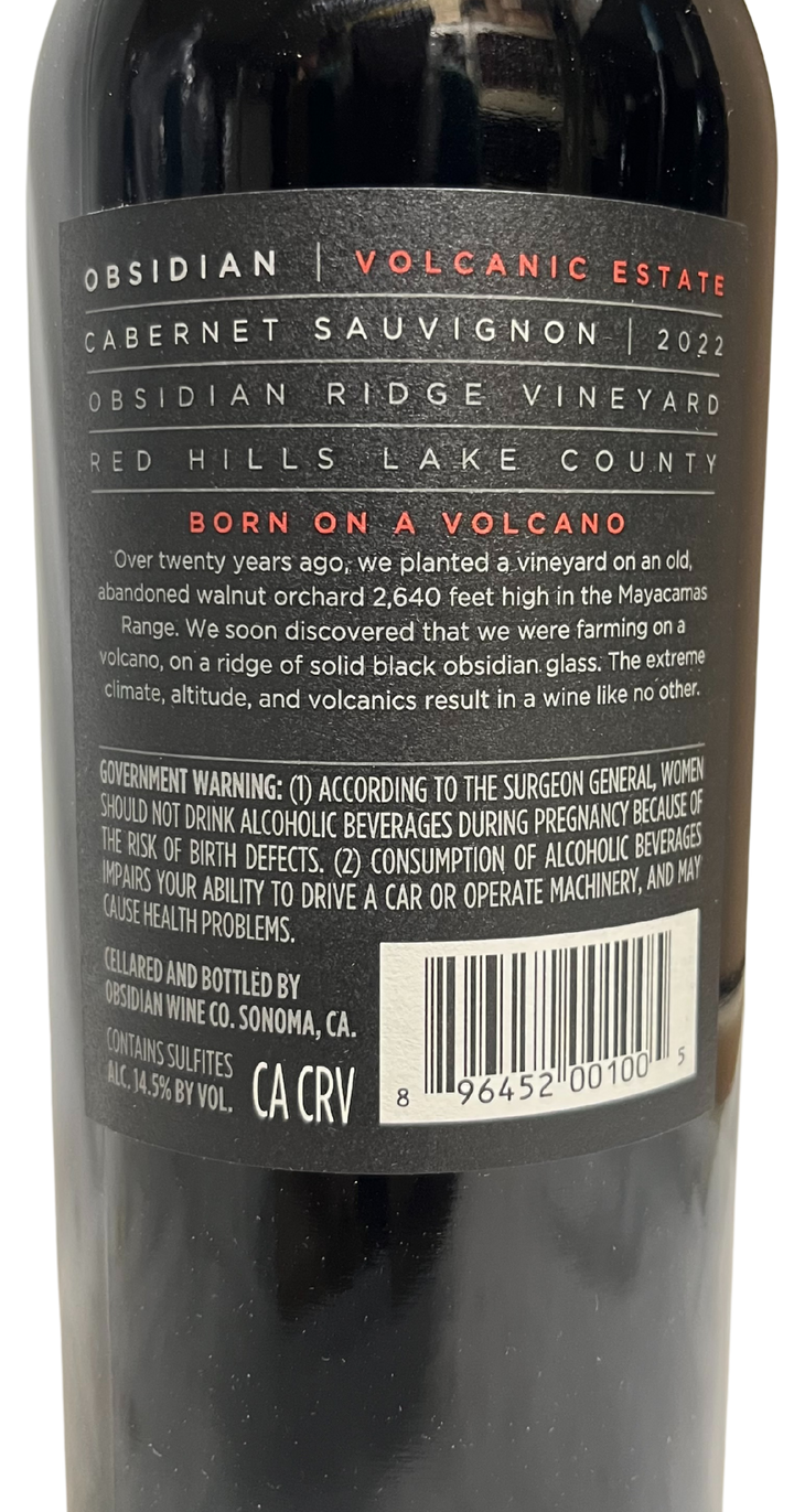 2022 Obsidian Ridge Estate Cabernet Sauvignon