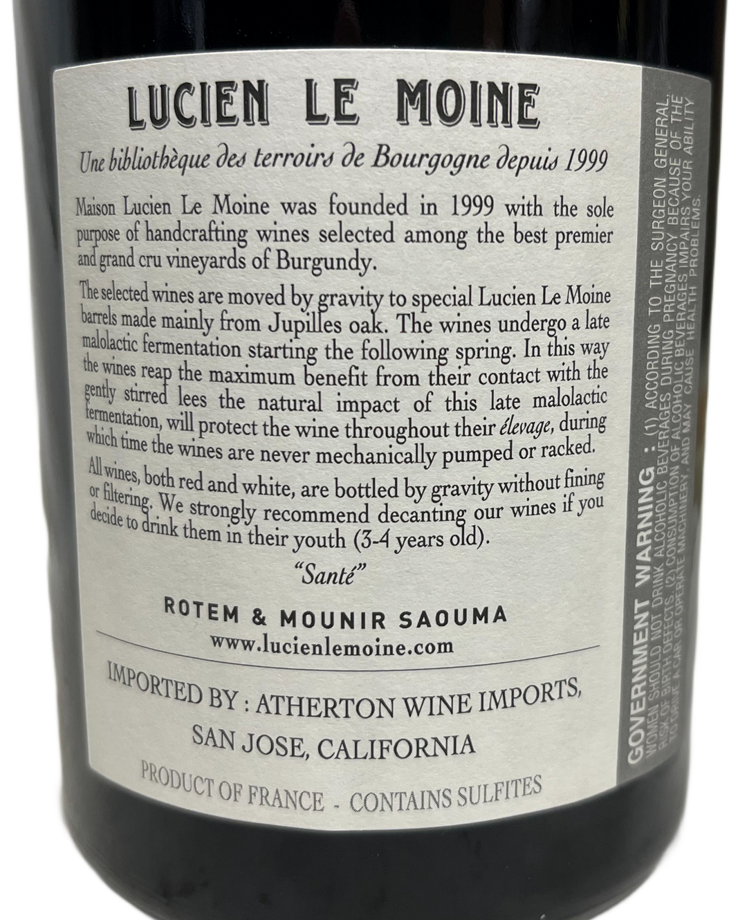 2021 Lucien Le Moine Chambolle Musigny les Sentiers